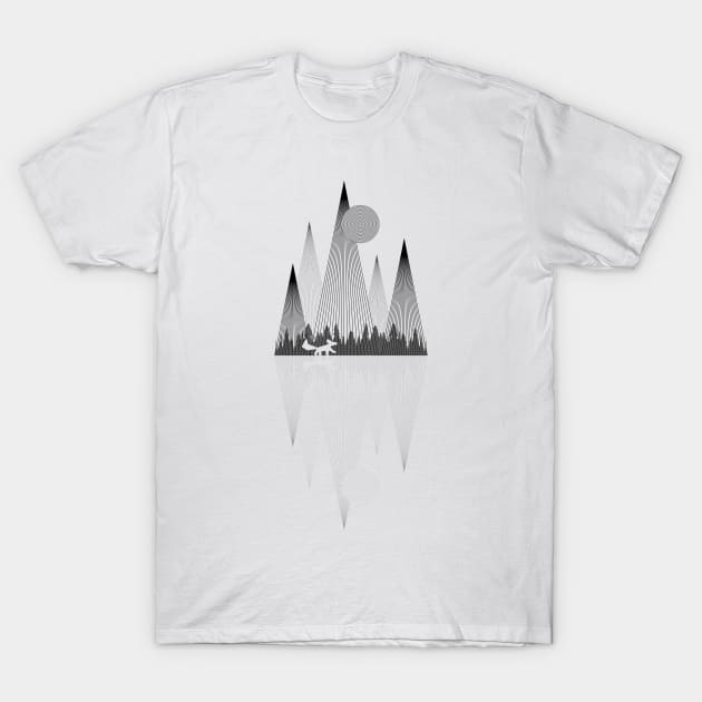 Mountains Lines T-Shirt by Bongonation